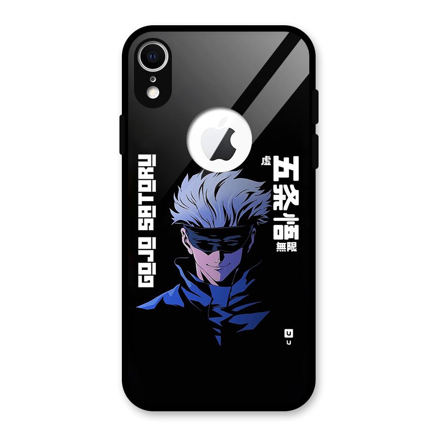Gojo Sataru Smiles Glass Back Case for iPhone XR Logo Cut