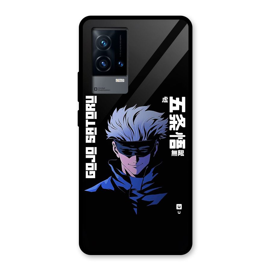 Gojo Sataru Smiles Glass Back Case for iQOO 9 5G