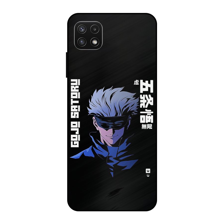 Gojo Sataru Smiles Metal Back Case for Galaxy A22 5G