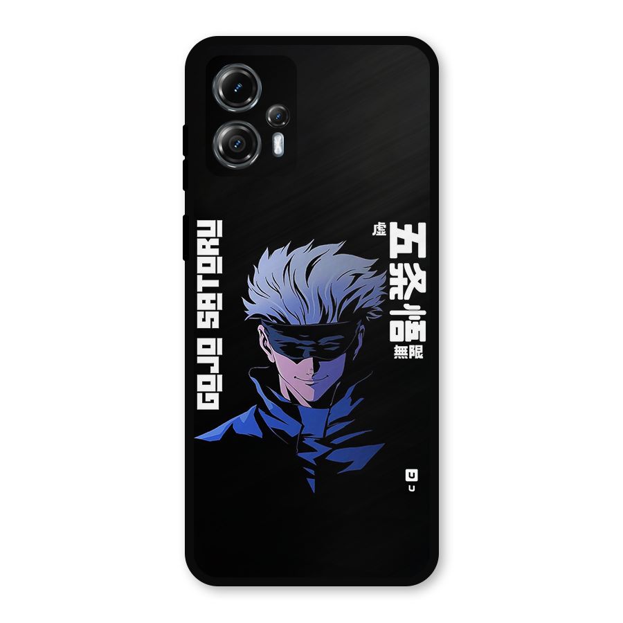 Gojo Sataru Smiles Metal Back Case for Moto G13