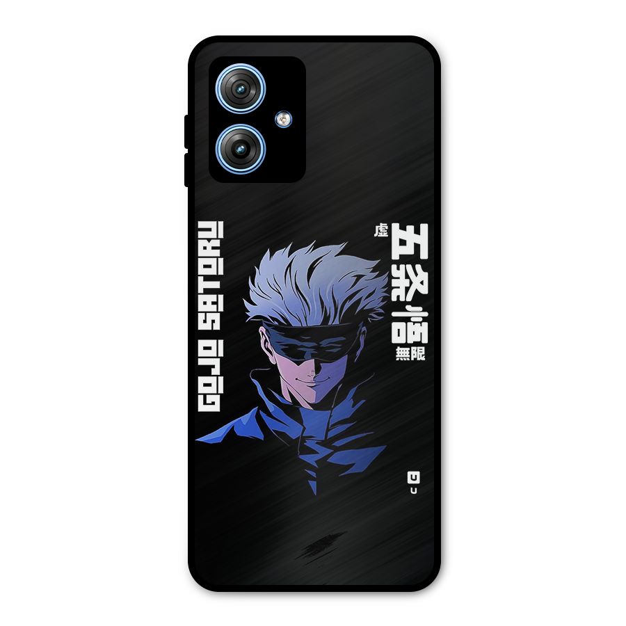 Gojo Sataru Smiles Metal Back Case for Moto G54