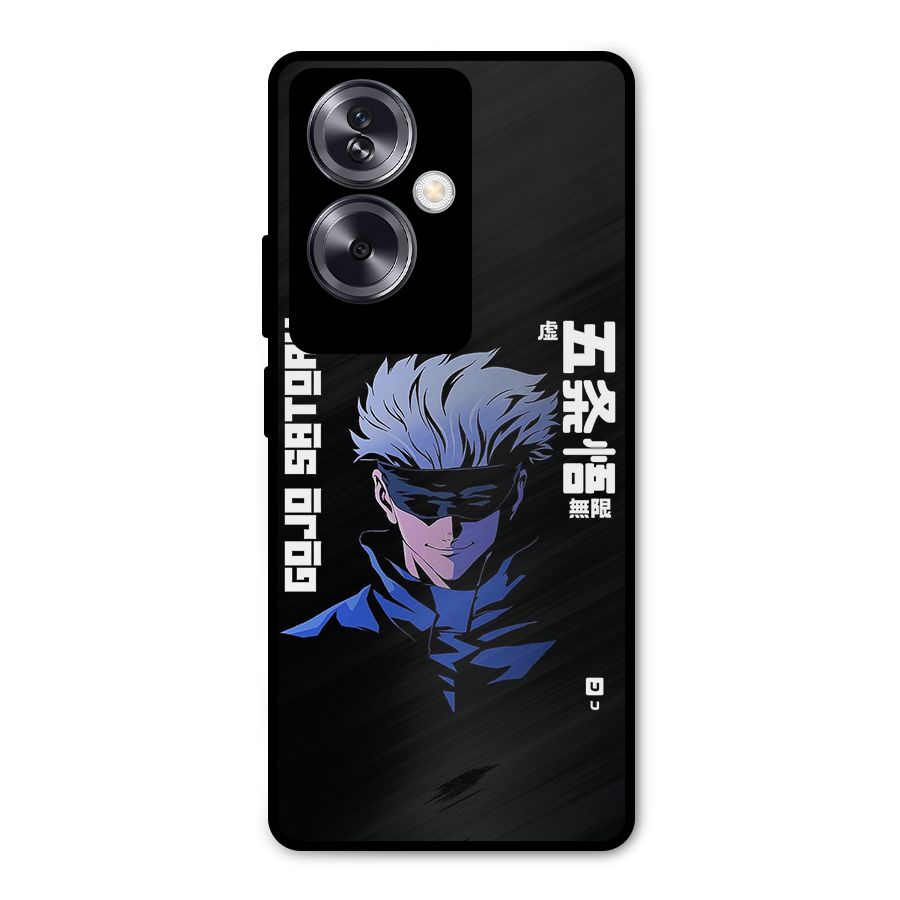 Gojo Sataru Smiles Metal Back Case for Oppo A79 5G