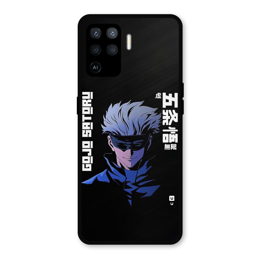 Gojo Sataru Smiles Metal Back Case for Oppo F19 Pro