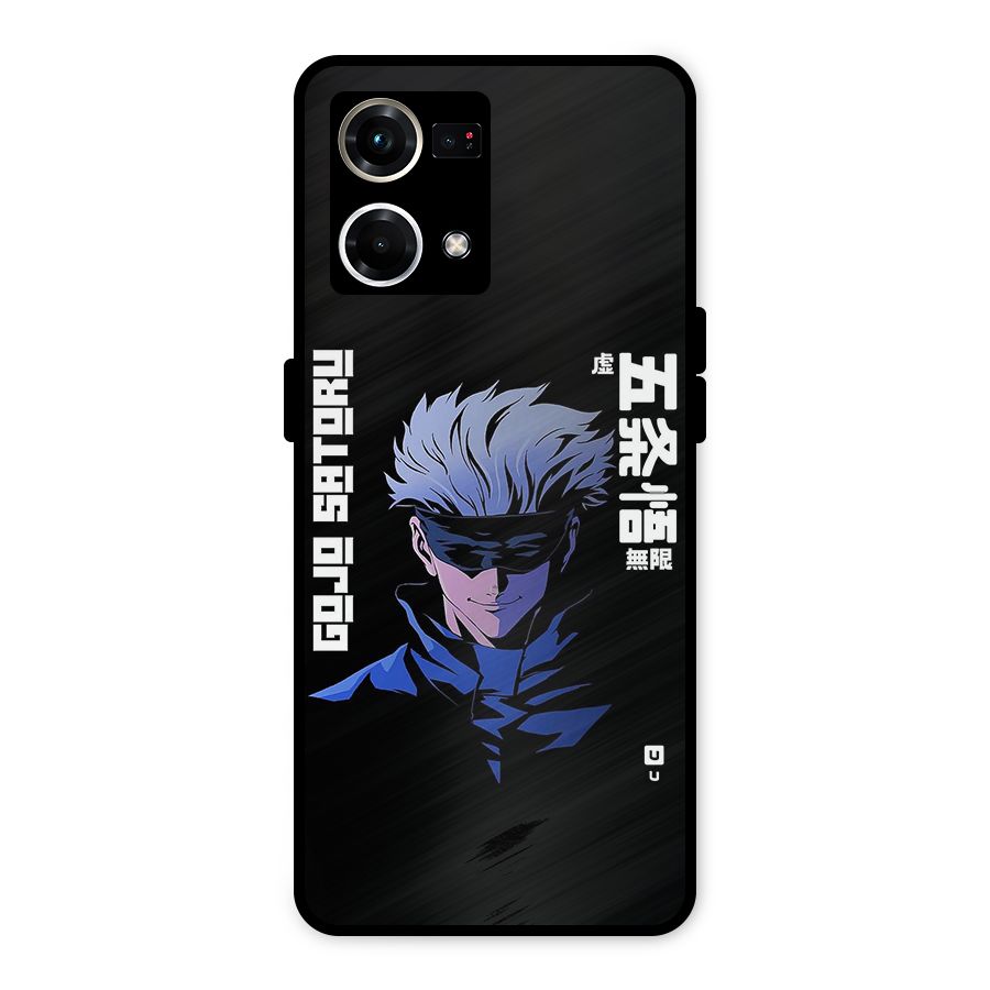 Gojo Sataru Smiles Metal Back Case for Oppo F21 Pro 4G