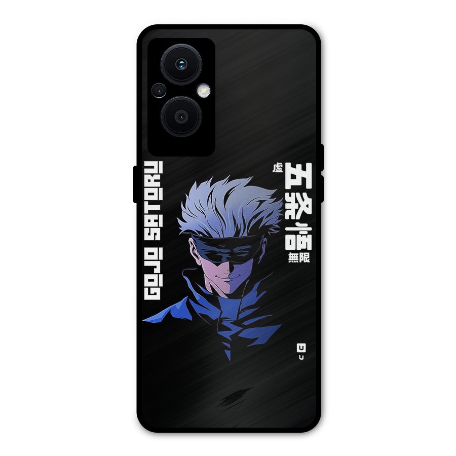 Gojo Sataru Smiles Metal Back Case for Oppo F21 Pro 5G