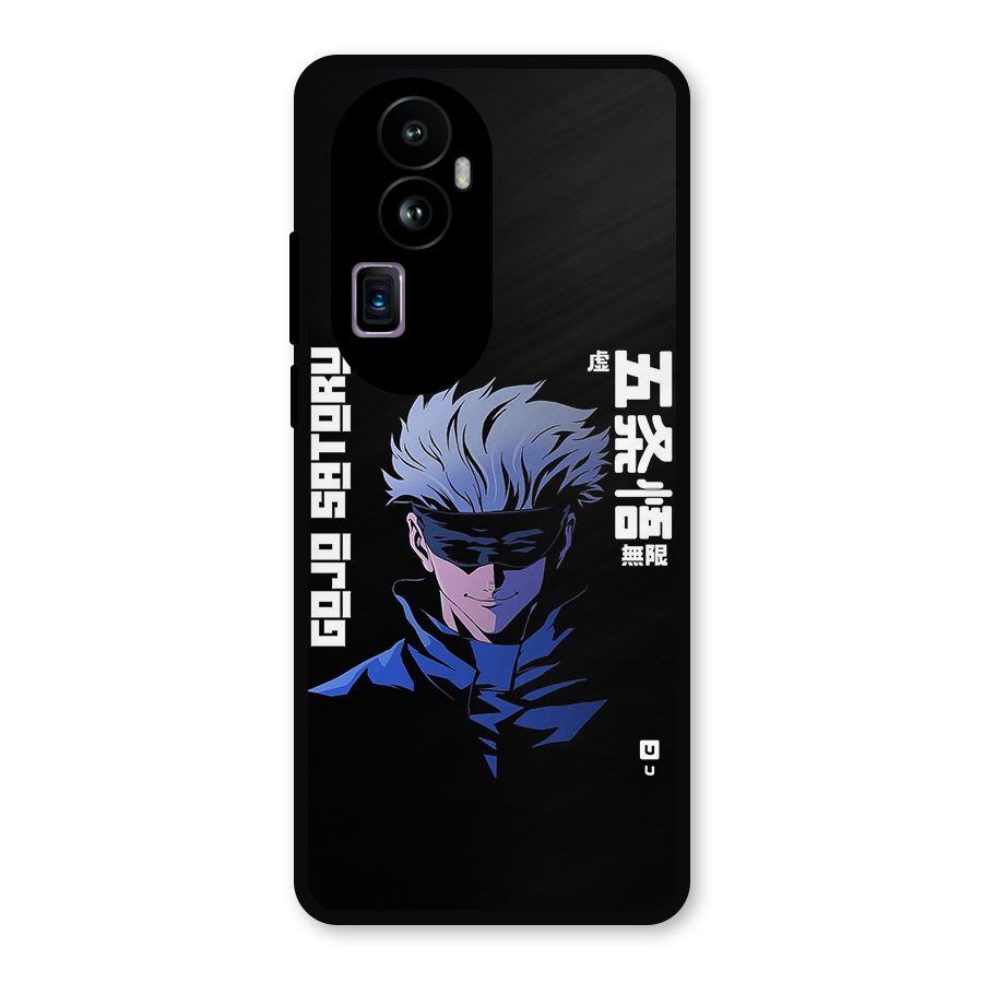 Gojo Sataru Smiles Metal Back Case for Oppo Reno10 Pro Plus