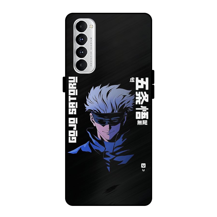 Gojo Sataru Smiles Metal Back Case for Oppo Reno4 Pro