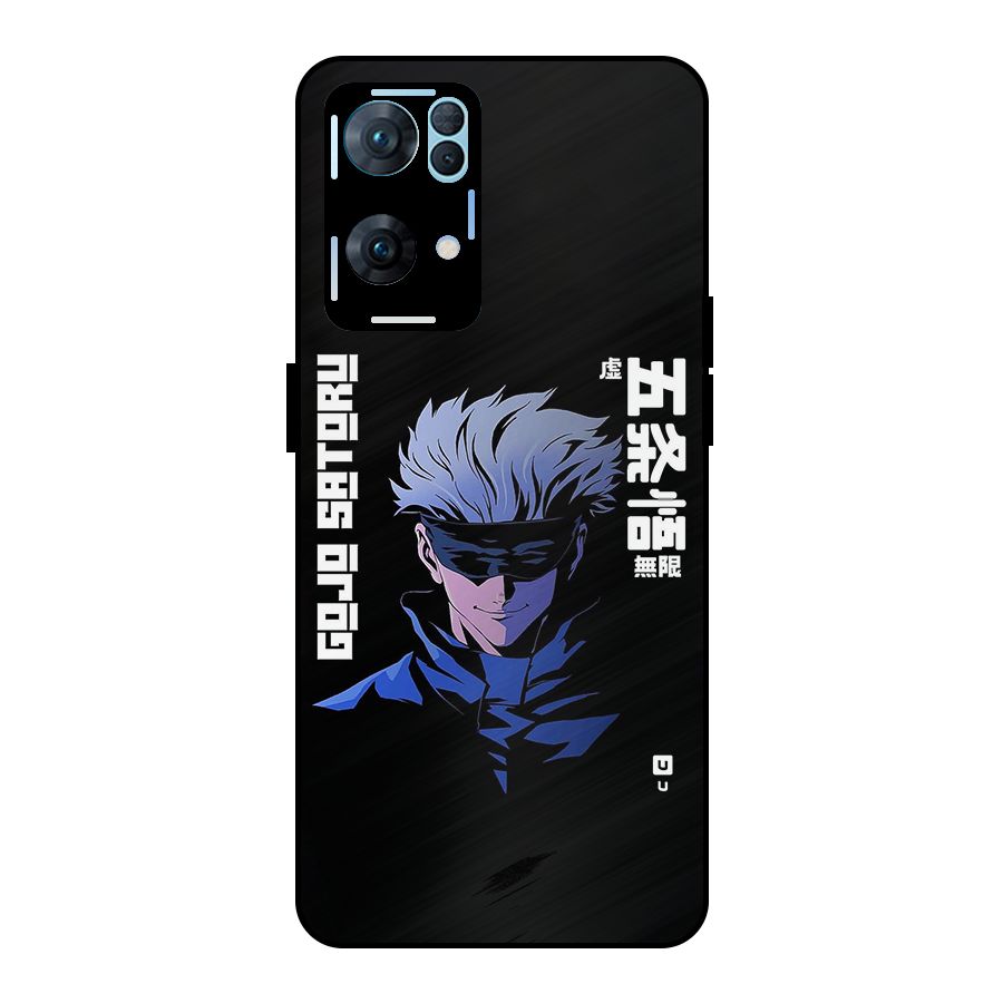 Gojo Sataru Smiles Metal Back Case for Oppo Reno7 Pro 5G