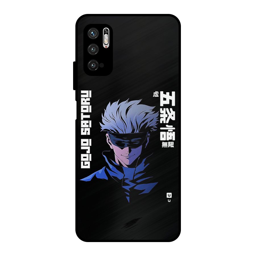 Gojo Sataru Smiles Metal Back Case for Poco M3 Pro 5G