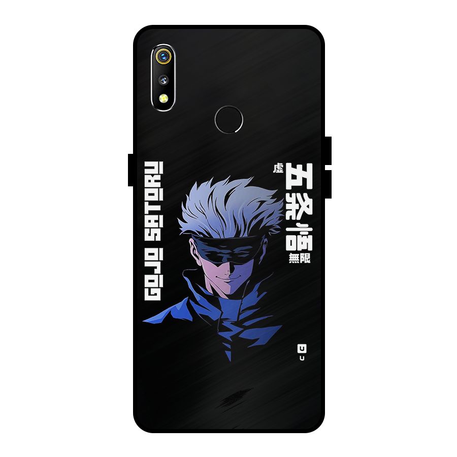 Gojo Sataru Smiles Metal Back Case for Realme 3i