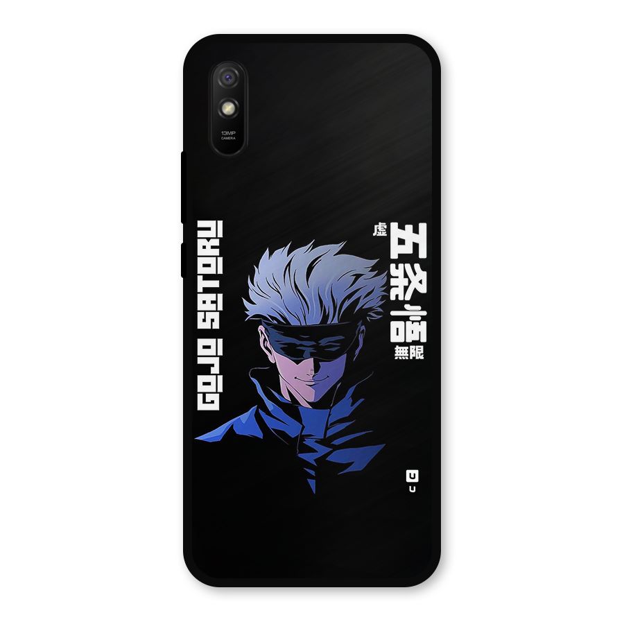 Gojo Sataru Smiles Metal Back Case for Redmi 9a