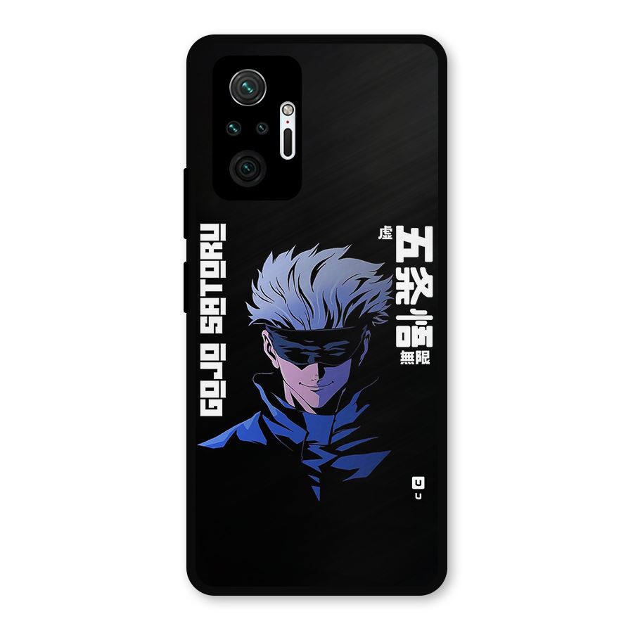 Gojo Sataru Smiles Metal Back Case for Redmi Note 10 Pro