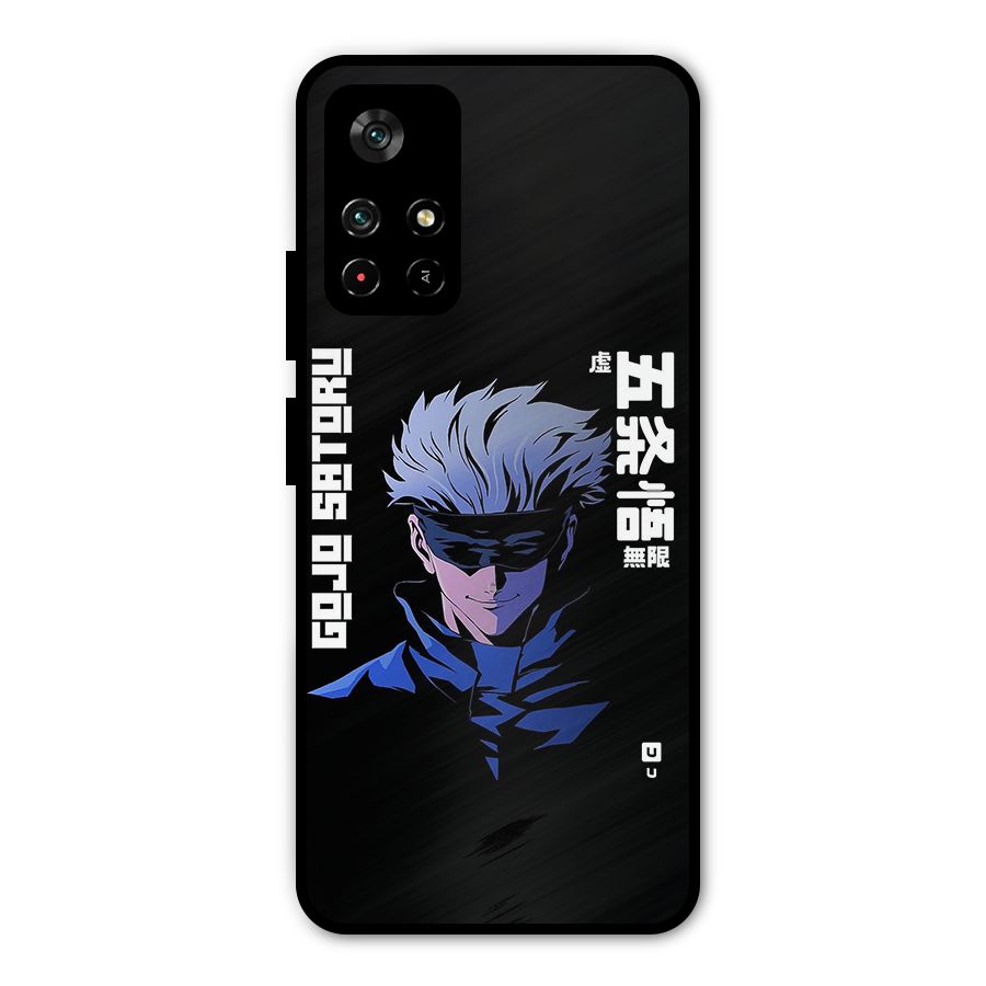 Gojo Sataru Smiles Metal Back Case for Redmi Note 11T 5G