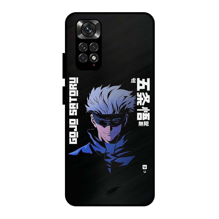 Gojo Sataru Smiles Metal Back Case for Redmi Note 11 Pro
