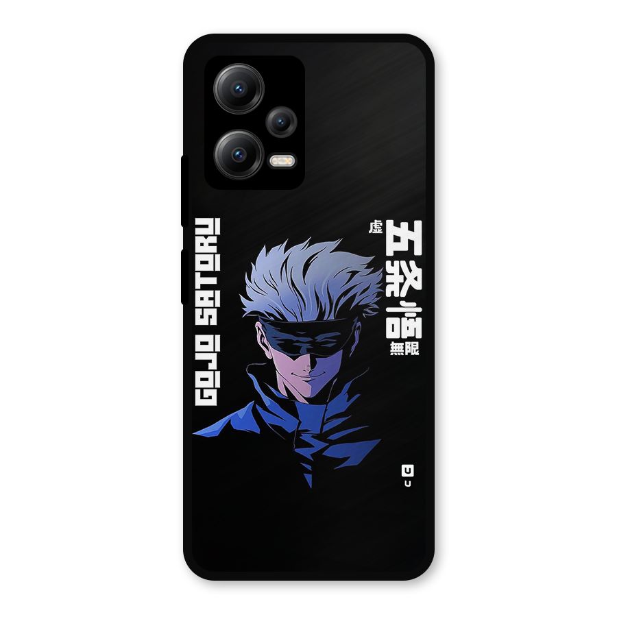 Gojo Sataru Smiles Metal Back Case for Redmi Note 12 5G