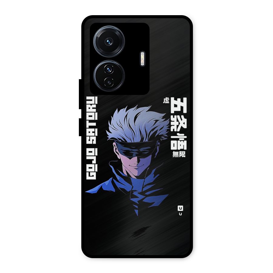 Gojo Sataru Smiles Metal Back Case for Vivo T1 Pro