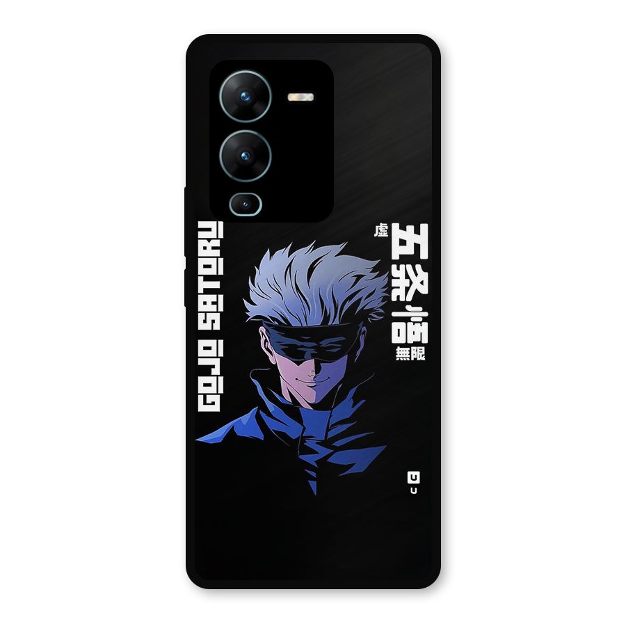 Gojo Sataru Smiles Metal Back Case for Vivo V25 Pro