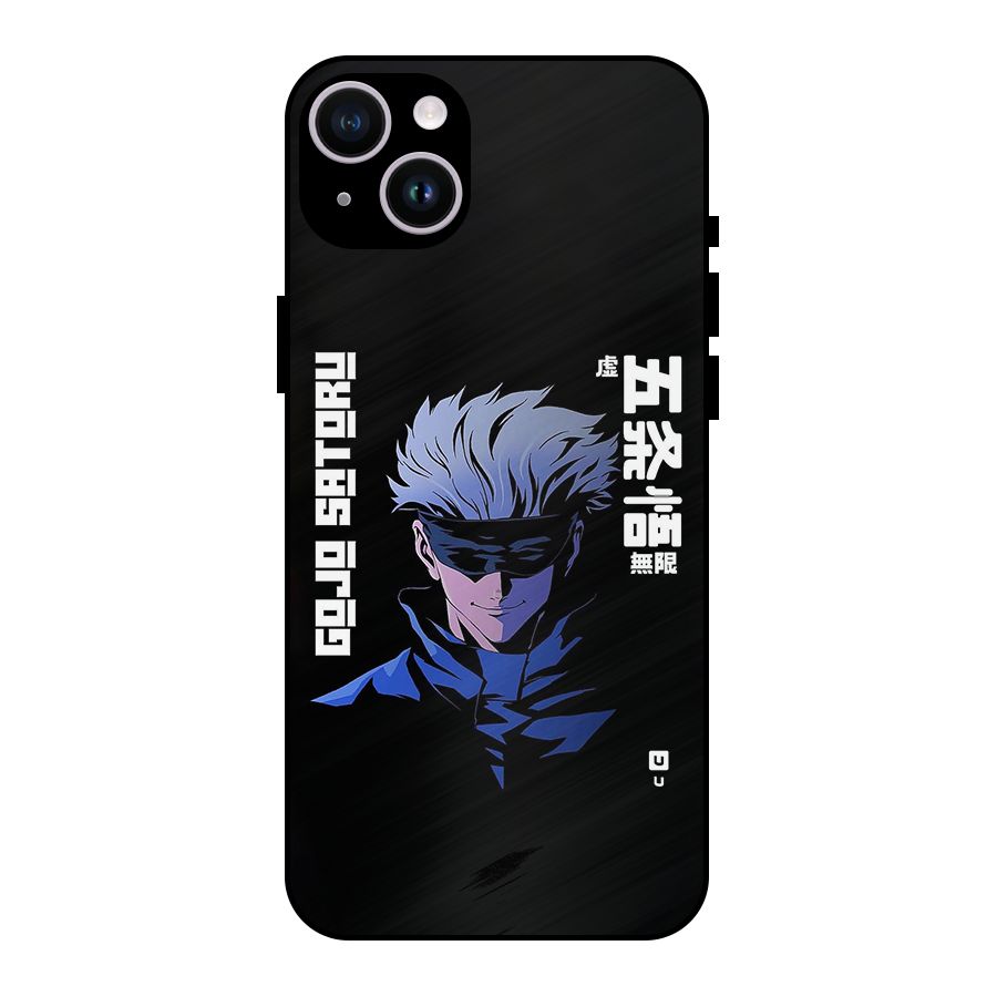 Gojo Sataru Smiles Metal Back Case for iPhone 14 Plus