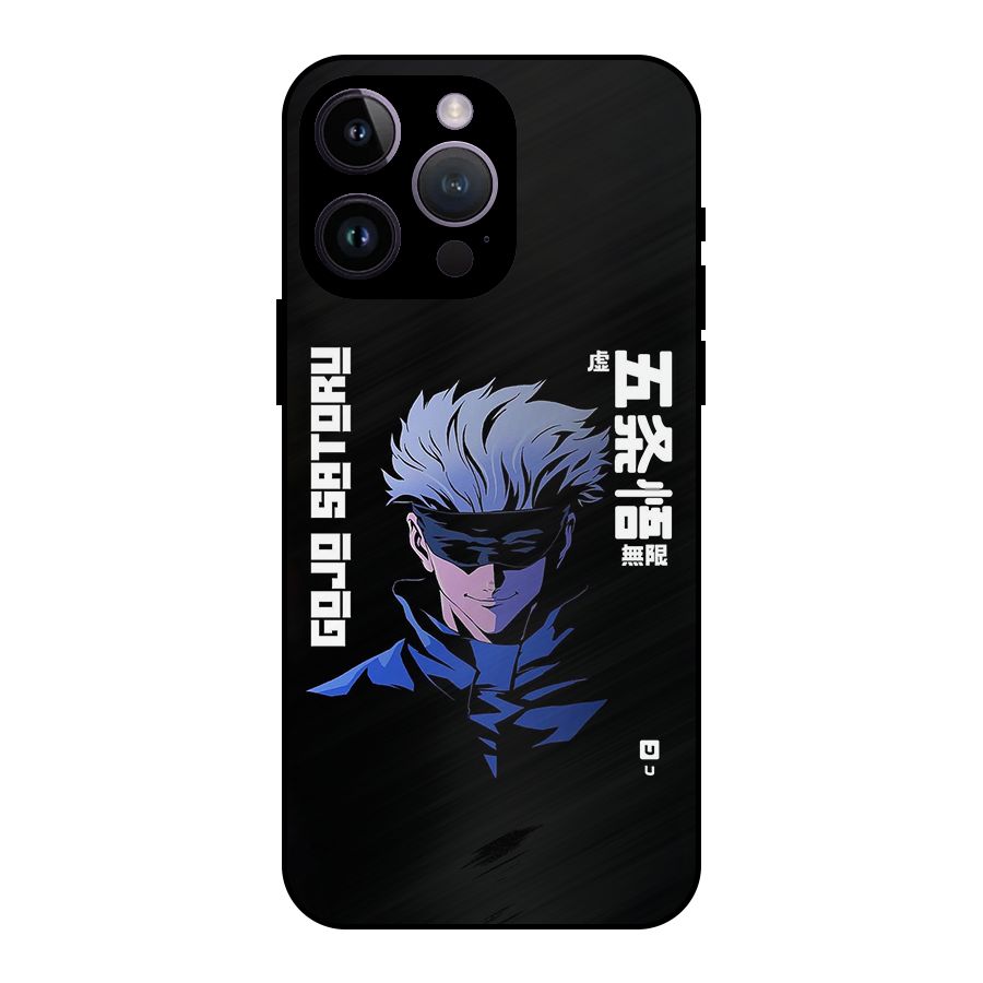 Gojo Sataru Smiles Metal Back Case for iPhone 14 Pro Max