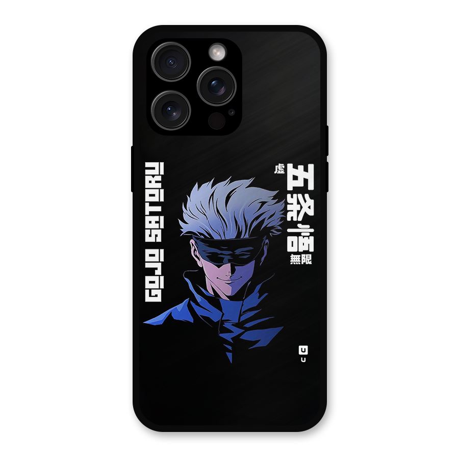 Gojo Sataru Smiles Metal Back Case for iPhone 15 Pro Max