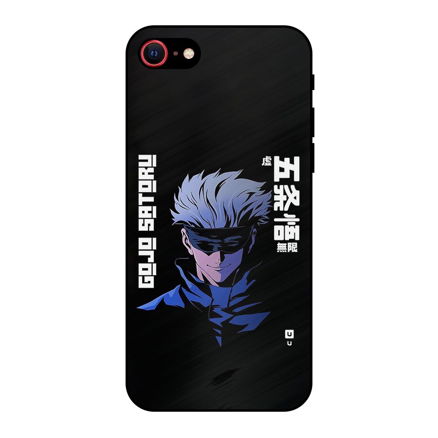 Gojo Sataru Smiles Metal Back Case for iPhone SE 2022