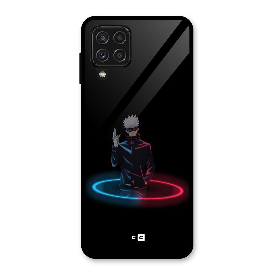 Gojo Sataru Wink Glass Back Case for Galaxy A22 4G