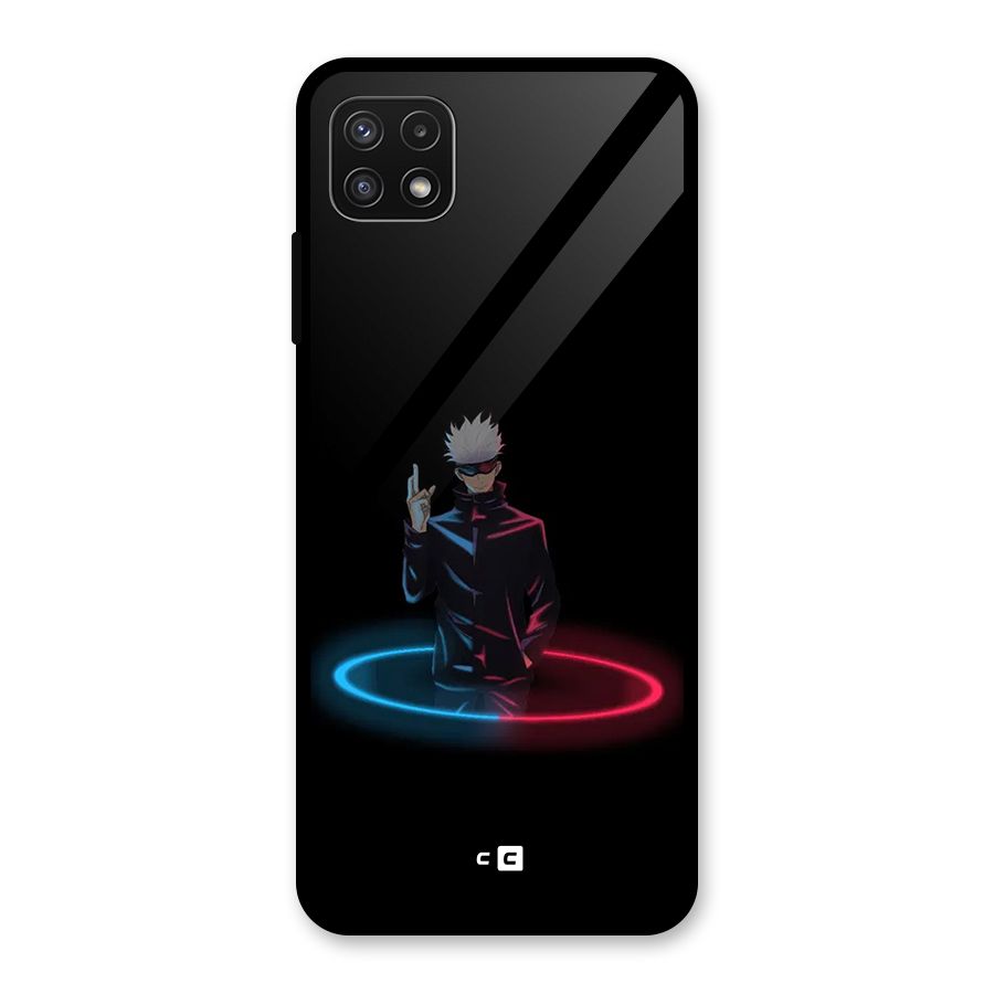 Gojo Sataru Wink Glass Back Case for Galaxy A22 5G