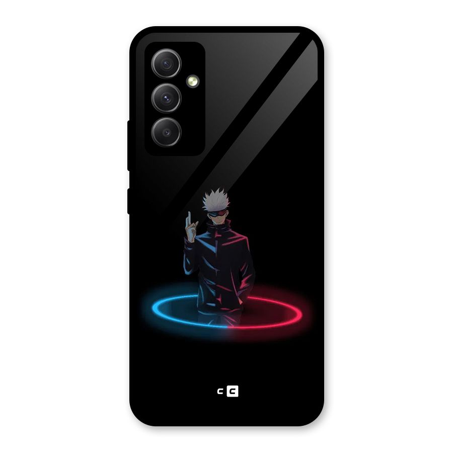 Gojo Sataru Wink Glass Back Case for Galaxy A34