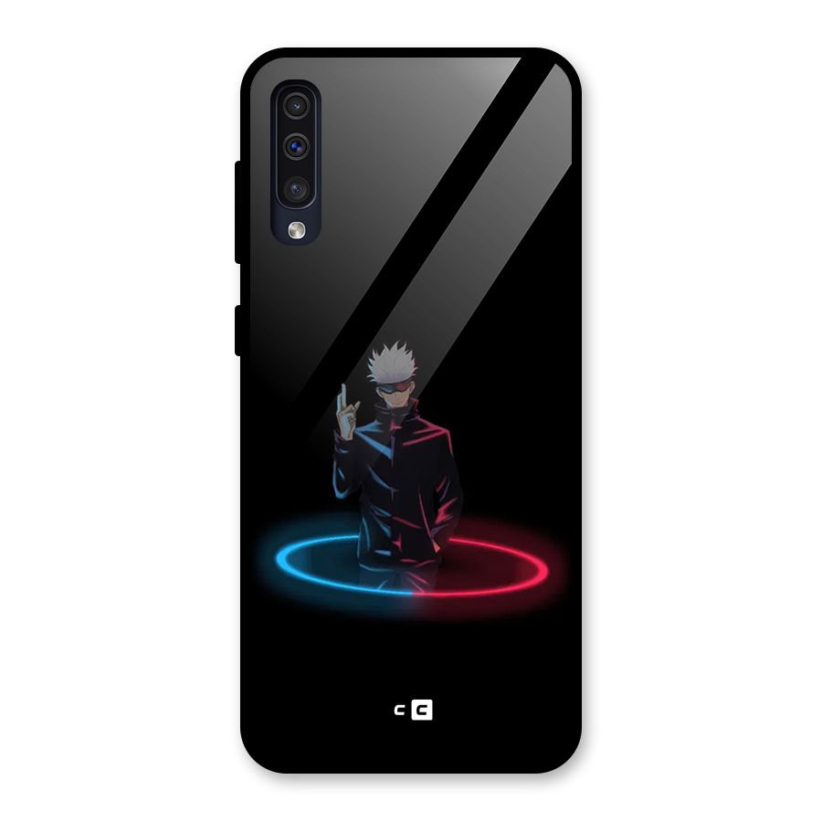 Gojo Sataru Wink Glass Back Case for Galaxy A50