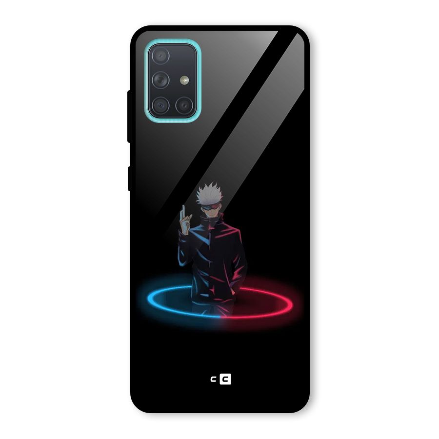 Gojo Sataru Wink Glass Back Case for Galaxy A71