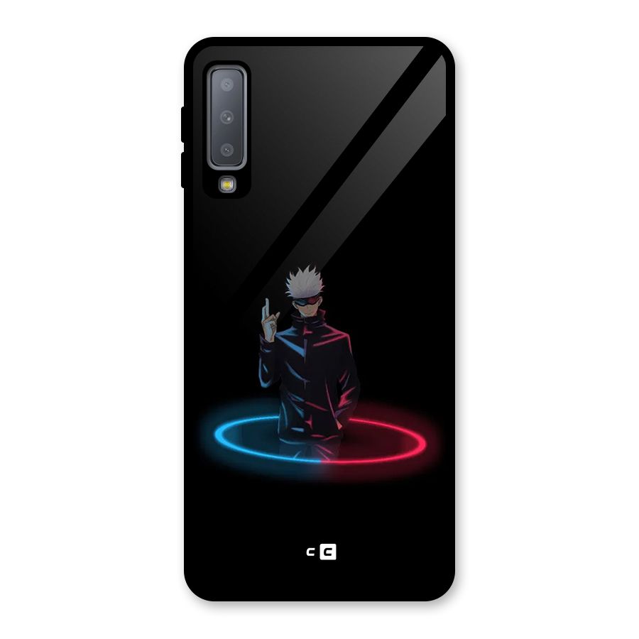 Gojo Sataru Wink Glass Back Case for Galaxy A7 (2018)