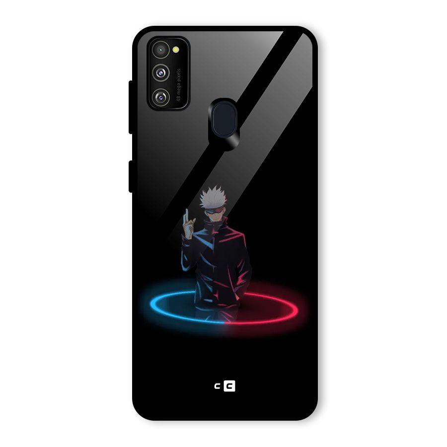 Gojo Sataru Wink Glass Back Case for Galaxy M30s