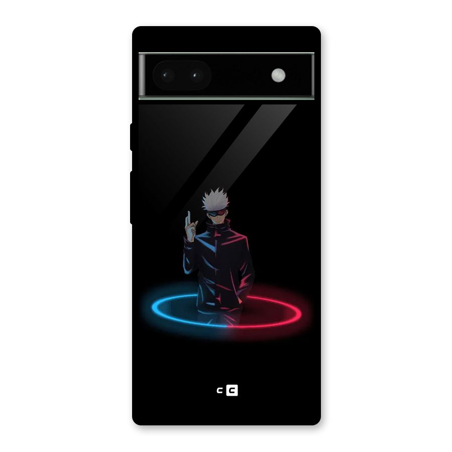 Gojo Sataru Wink Glass Back Case for Google Pixel 6a