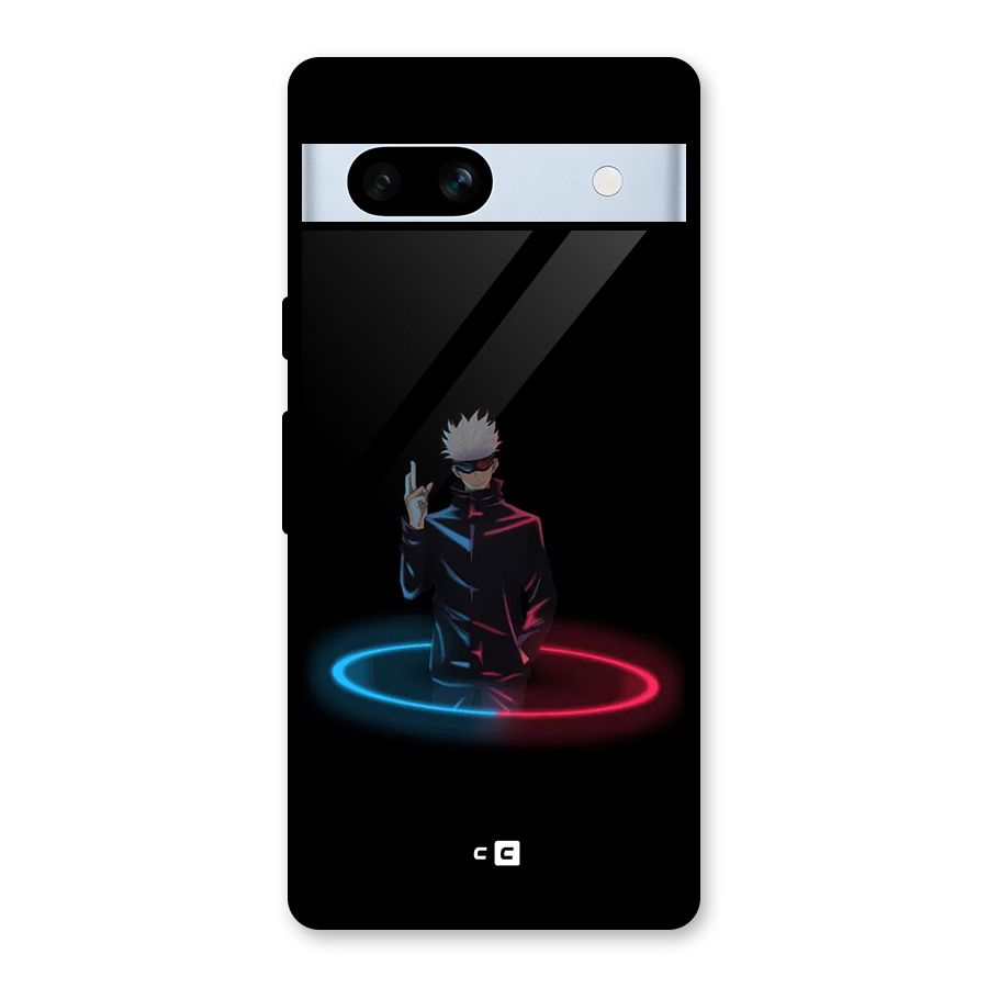 Gojo Sataru Wink Glass Back Case for Google Pixel 7a
