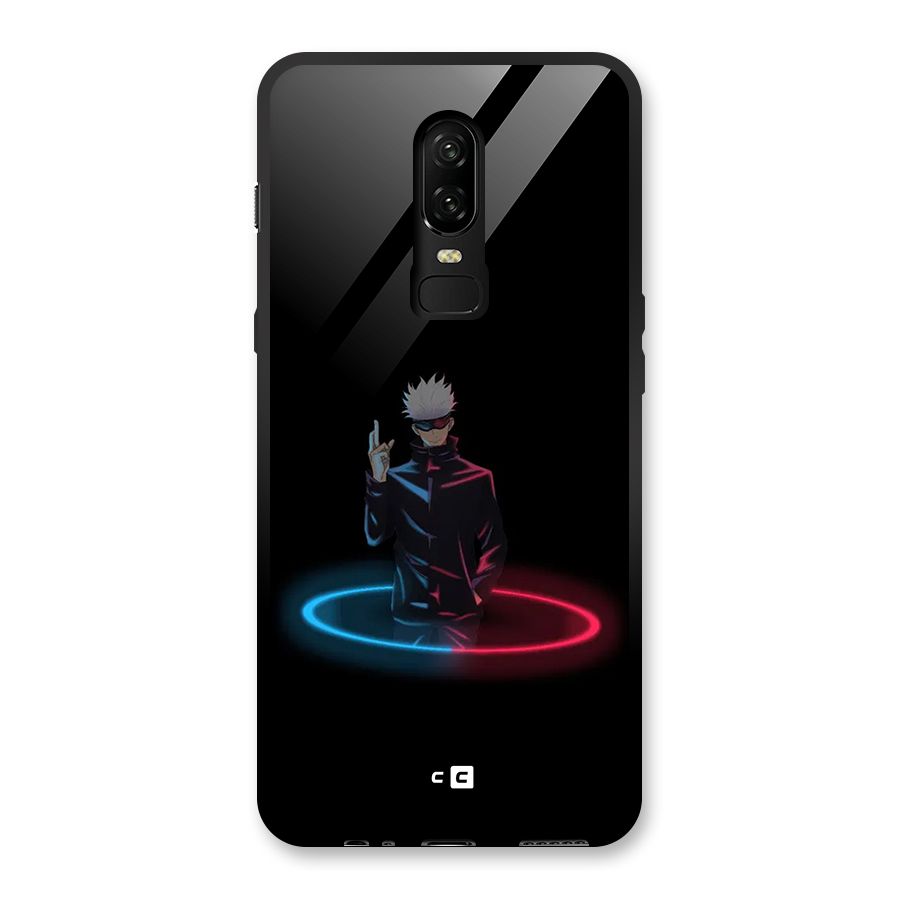 Gojo Sataru Wink Glass Back Case for OnePlus 6