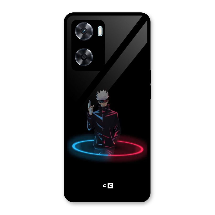 Gojo Sataru Wink Glass Back Case for Oppo A77s
