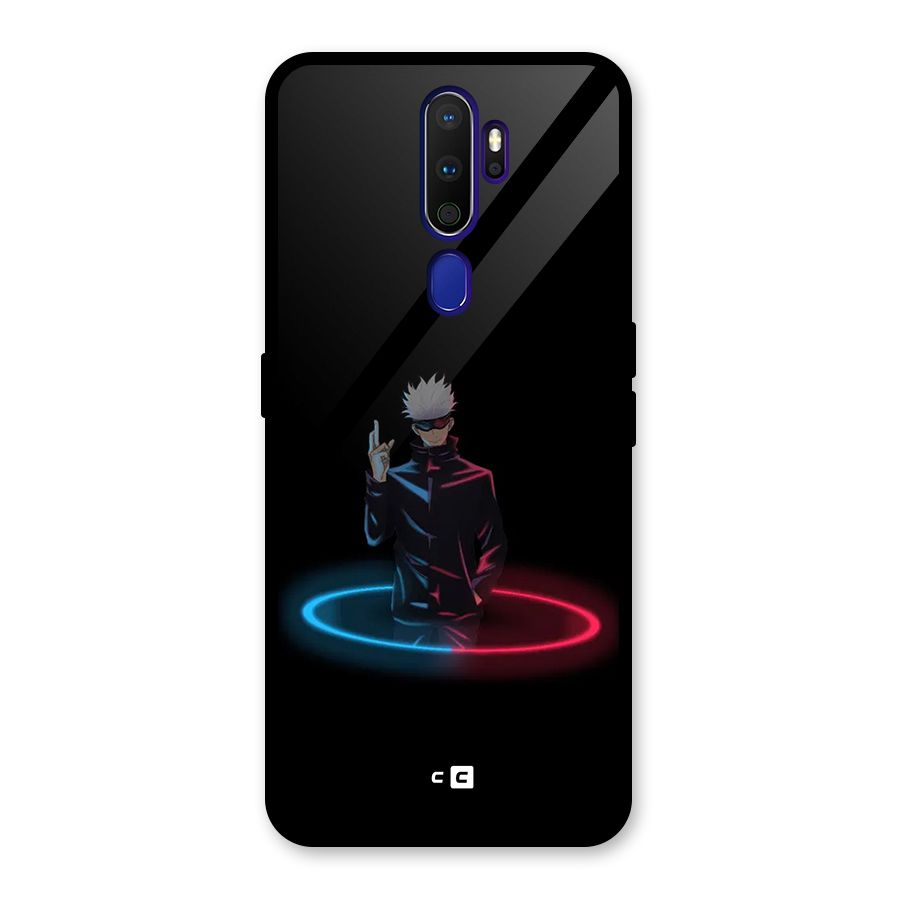 Gojo Sataru Wink Glass Back Case for Oppo A9 (2020)