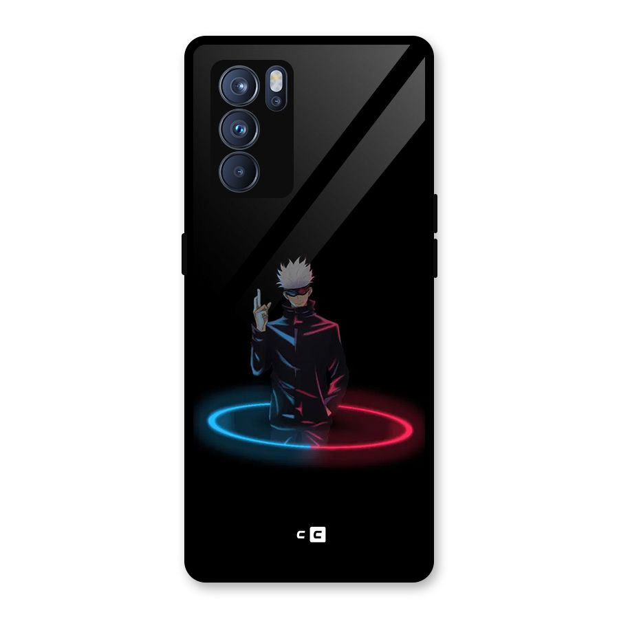 Gojo Sataru Wink Glass Back Case for Oppo Reno6 Pro 5G