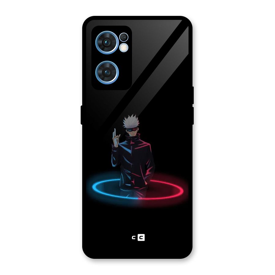 Gojo Sataru Wink Glass Back Case for Oppo Reno7 5G