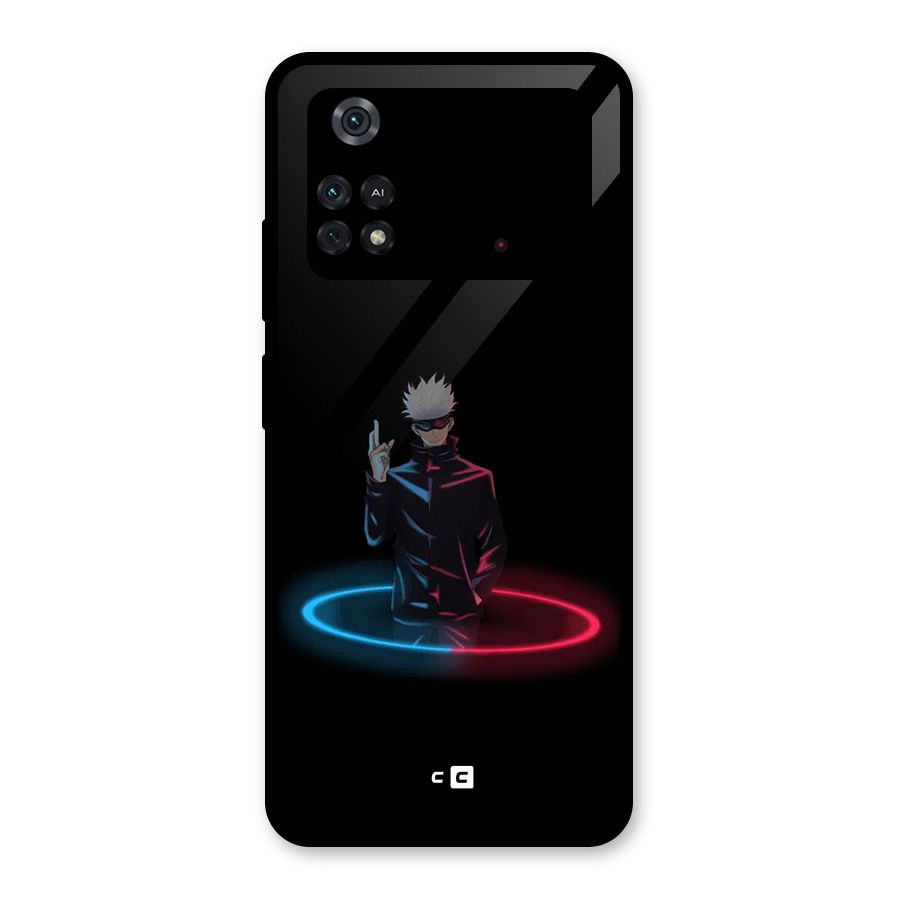 Gojo Sataru Wink Glass Back Case for Poco M4 Pro 4G