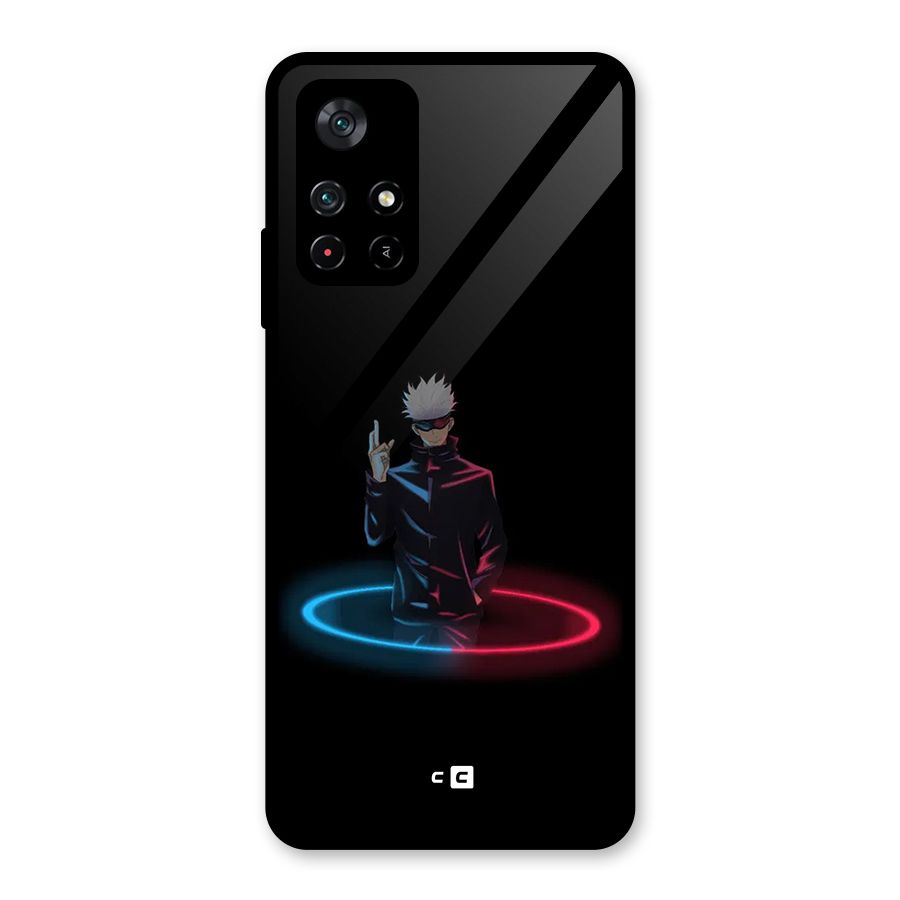 Gojo Sataru Wink Glass Back Case for Poco M4 Pro 5G
