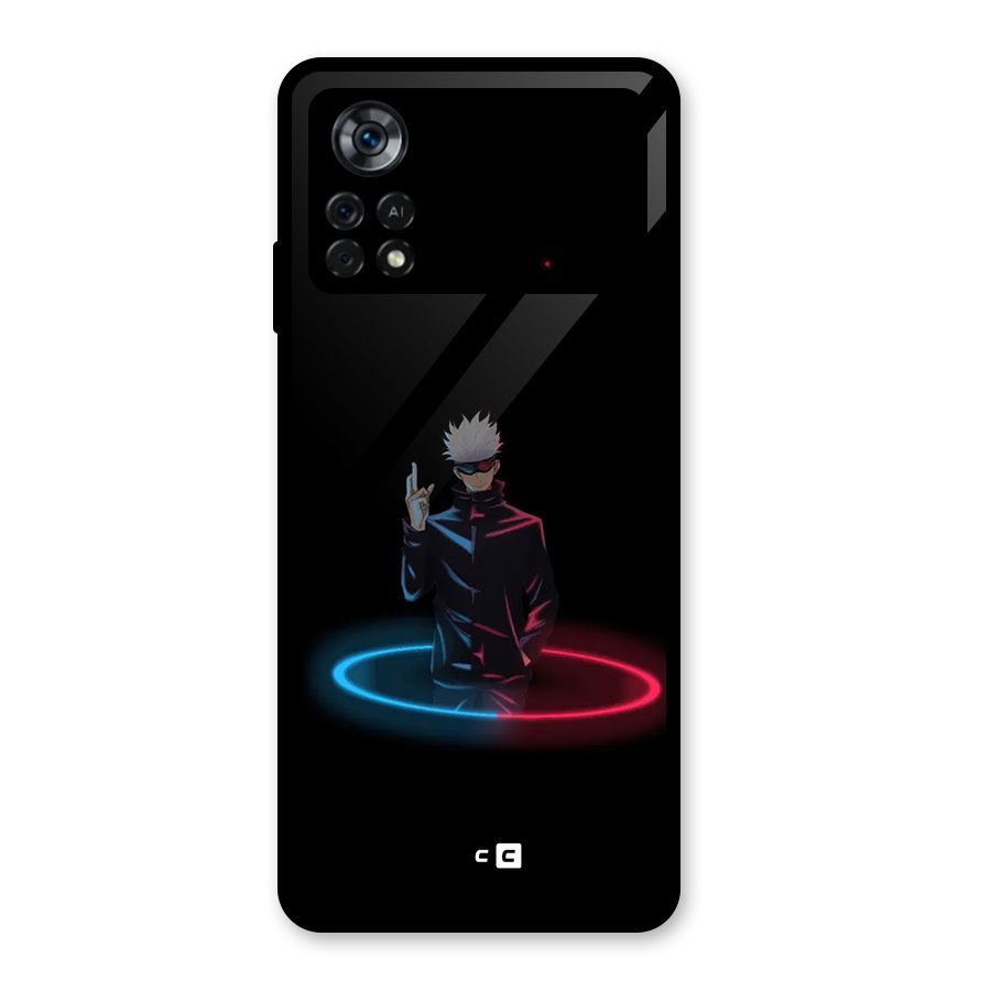 Gojo Sataru Wink Glass Back Case for Poco X4 Pro 5G
