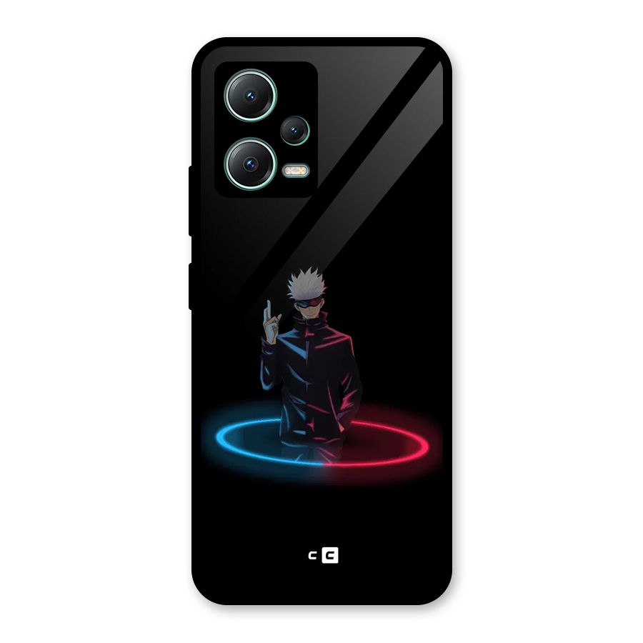 Gojo Sataru Wink Glass Back Case for Poco X5