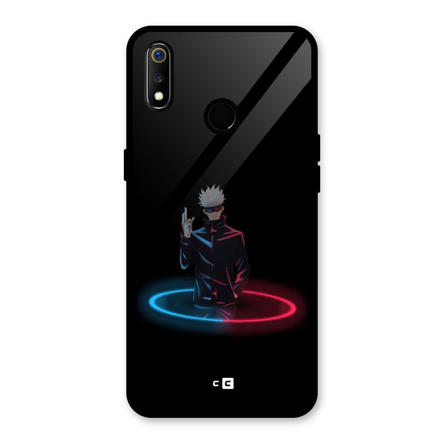 Gojo Sataru Wink Glass Back Case for Realme 3