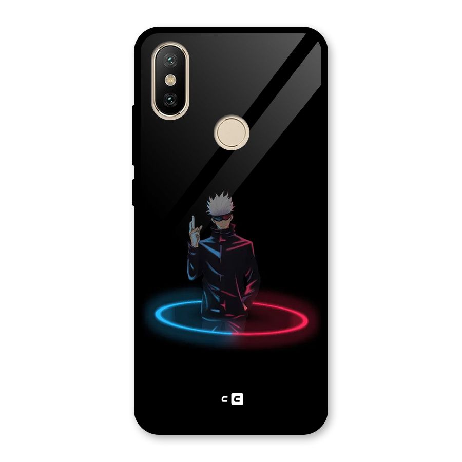 Gojo Sataru Wink Glass Back Case for Redmi A2