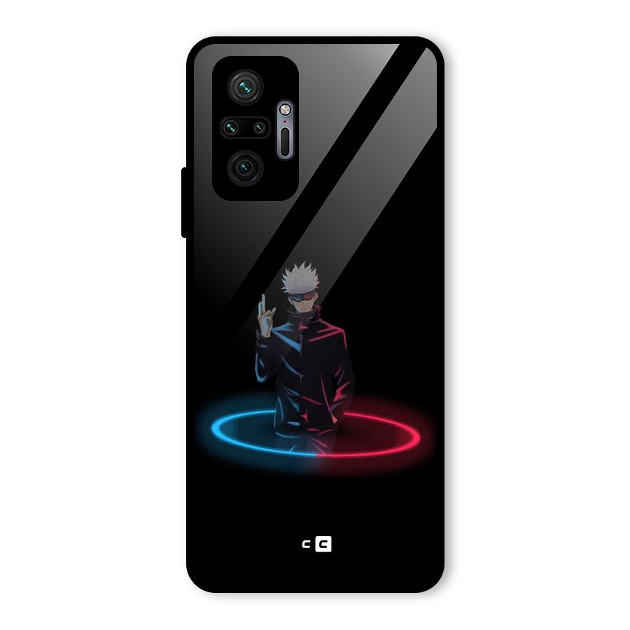 Gojo Sataru Wink Glass Back Case for Redmi Note 10 Pro