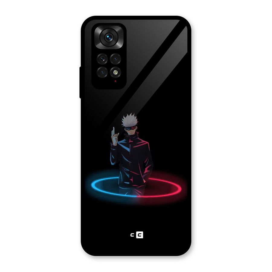 Gojo Sataru Wink Glass Back Case for Redmi Note 11
