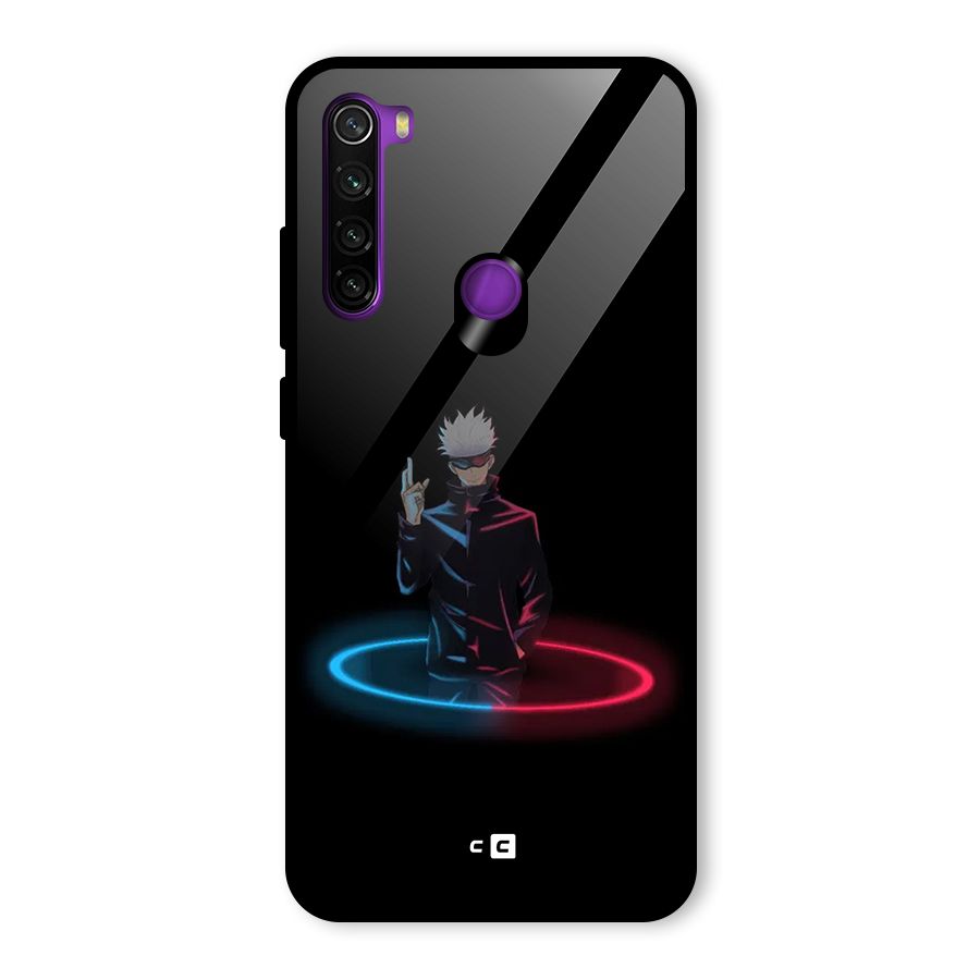 Gojo Sataru Wink Glass Back Case for Redmi Note 8
