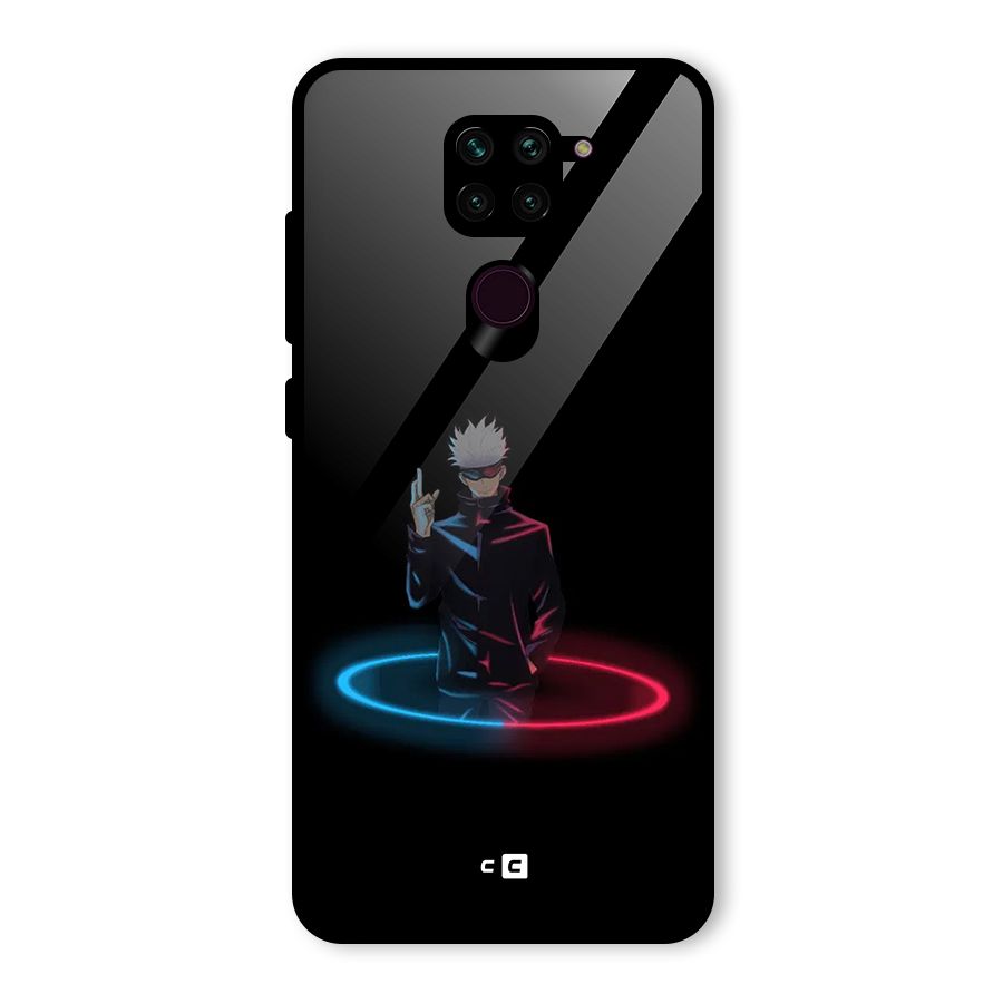 Gojo Sataru Wink Glass Back Case for Redmi Note 9