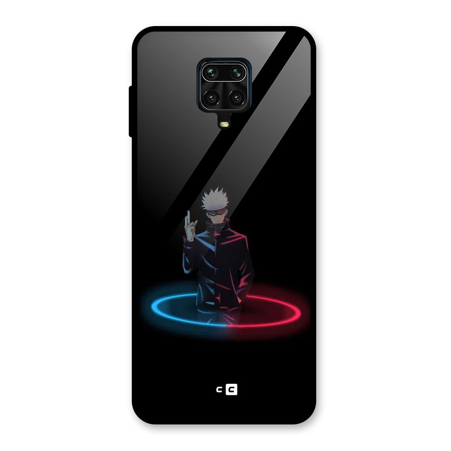 Gojo Sataru Wink Glass Back Case for Redmi Note 9 Pro